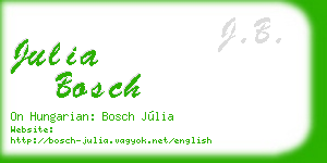 julia bosch business card